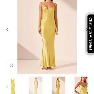 Shona Joy Sophia Spliced Maxi Dress -Lime